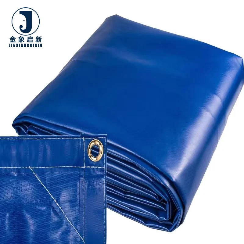 Custom Reinforced Edges Rip-Stop Rubberized PVC Tarpaulin Industry Covering Vinyl Coated Polyester Tarps for Trucks