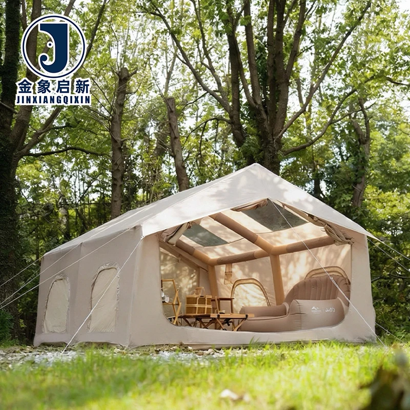 Inflatable Camping Tent 1-12 Person Heavy Duty Waterproof Automatic Opening Four-Season Outdoor Family Tent