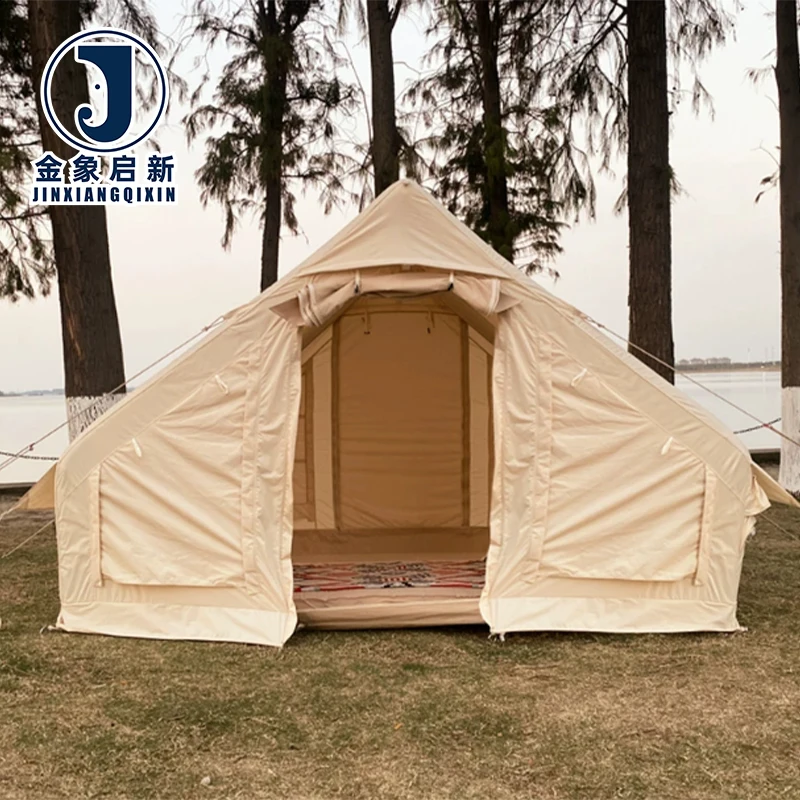 PVC Inflatable Camping Tent for Outdoor Family Travel with Quick Automatic Opening and Waterproof UV-Resistant Fabric