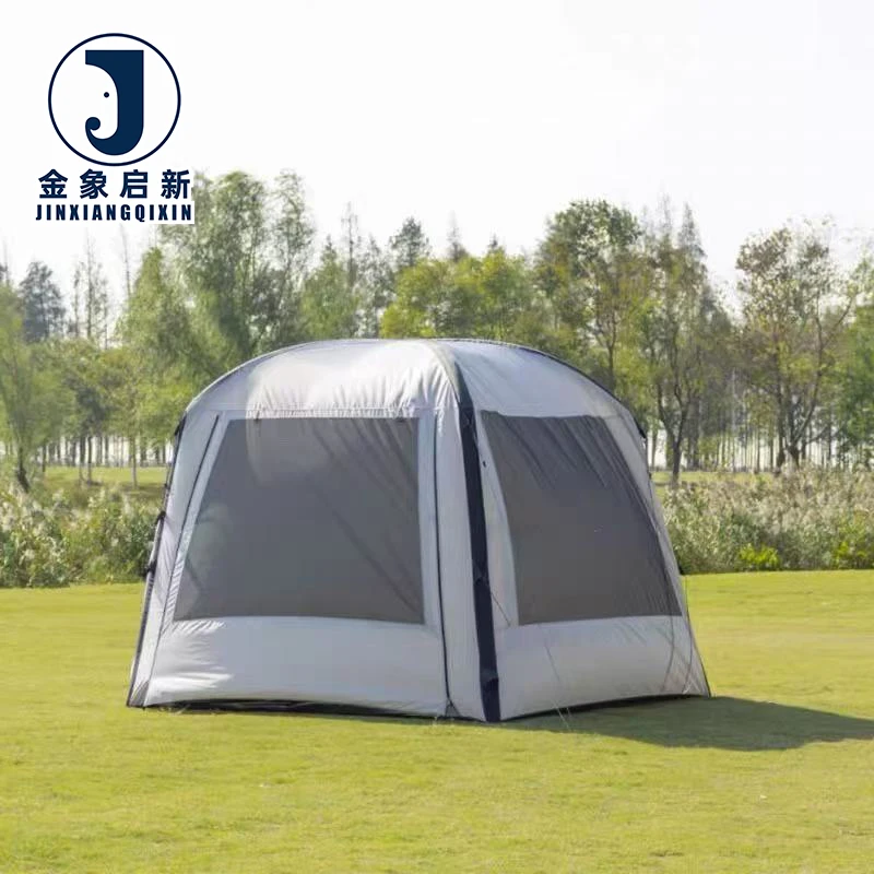 PVC 6-Person Inflatable Glamping Tent for Four-Season Outdoor Beach Camping with Quick Automatic Opening