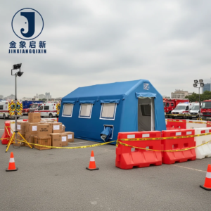 PVC Inflatable Camping Tent 4-Season >3000mm Waterproof Quick Automatic Opening Family Shelter