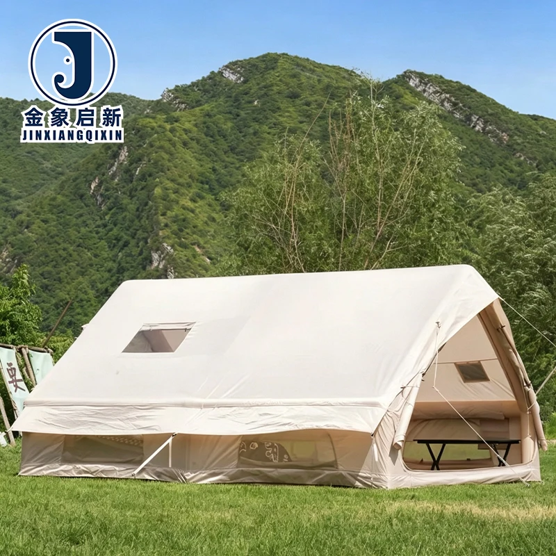Large Inflatable Camping Tent 8-10 Person with Quick Automatic Opening for Family Outdoor
