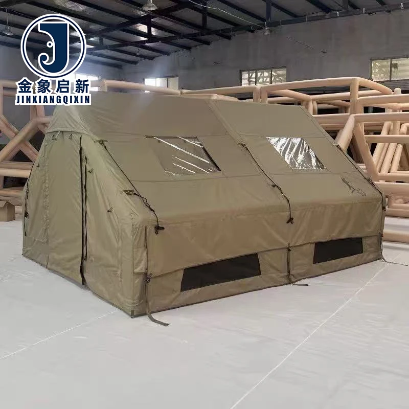 Waterproof Inflatable Camping Tent for Disaster Relief Quick Setup UV-Resistant Air Tent
